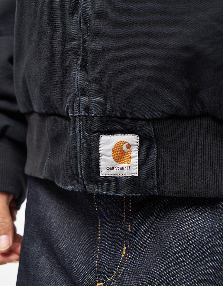 即完売　carhartt wip og SantaFe grind Wash　S Carhartt WIP OG Santa Fe Jacket Black - Black Grind Wash – Black