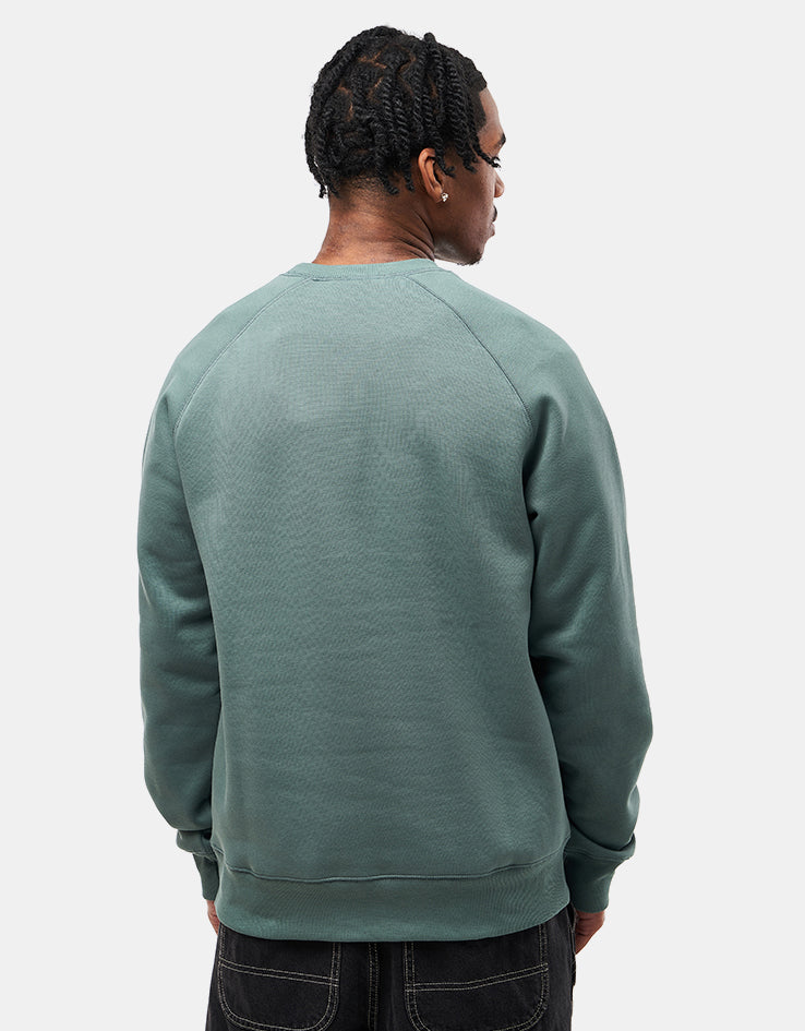 Carhartt WIP Chase Sweat - Velvet Green/Gold