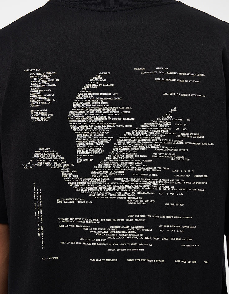 Carhartt WIP S/S Punched T-Shirt - Black