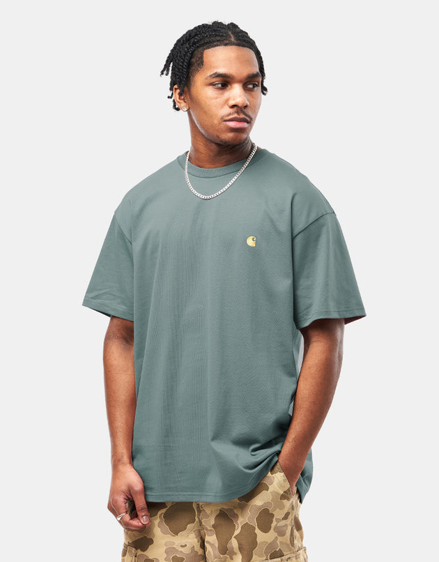Carhartt WIP S/S Chase T-Shirt - Velvet Green/Gold