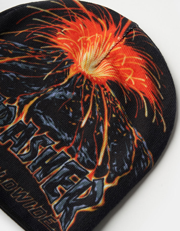 HUF x Thrasher Meltdown Reversible Beanie - Black