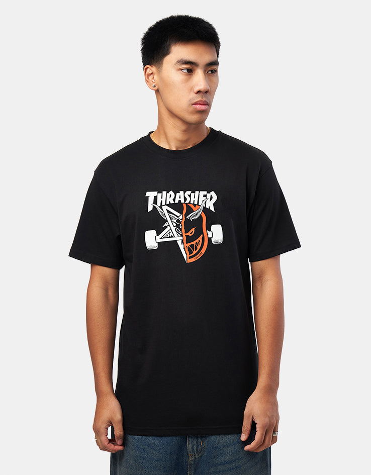 Thrasher x Spitfire Thrash & Burn T-Shirt - Black