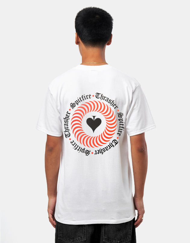 Thrasher x Spitfire The End Oath T-Shirt - White