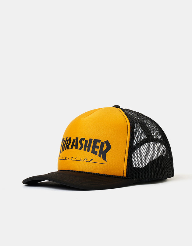 Thrasher x Spitfire Cap - Black/Gold/Black