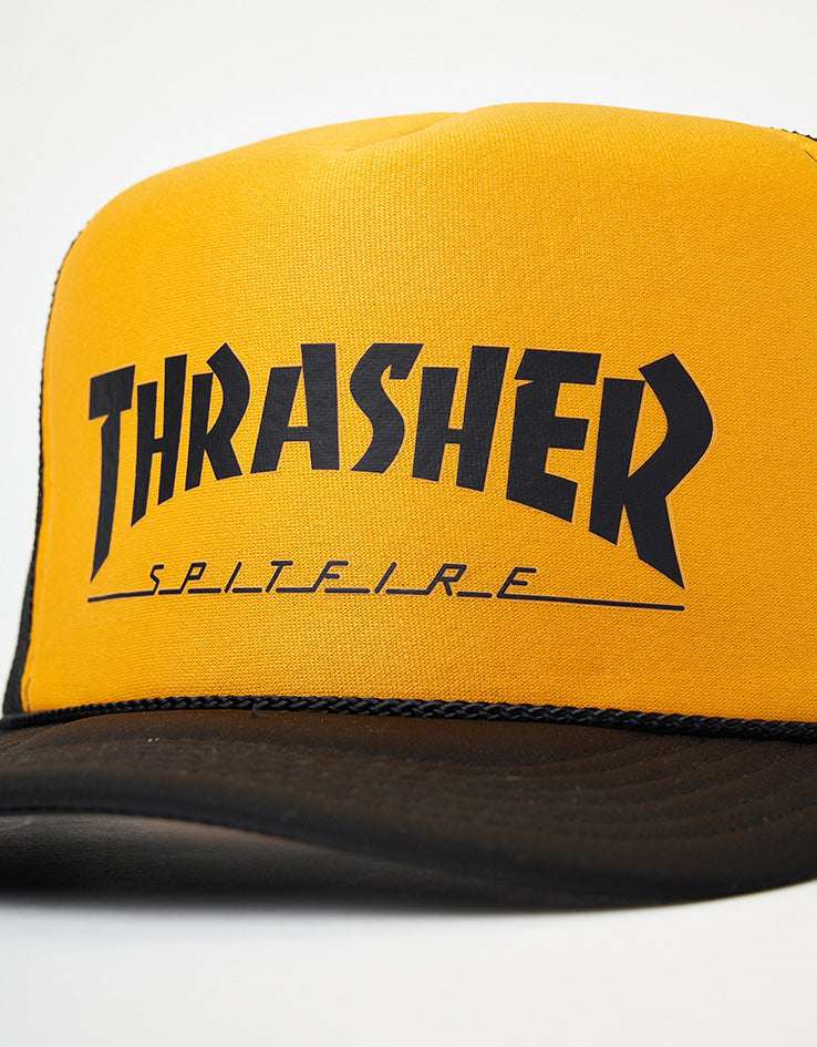 Thrasher x Spitfire Cap - Black/Gold/Black