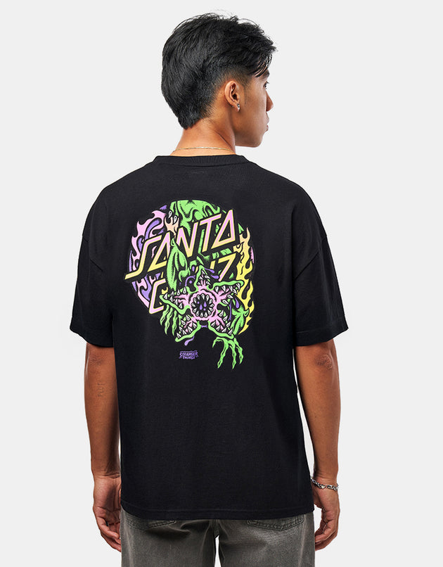 Santa Cruz x Stranger Things Demogorgon Dot T-Shirt - Black