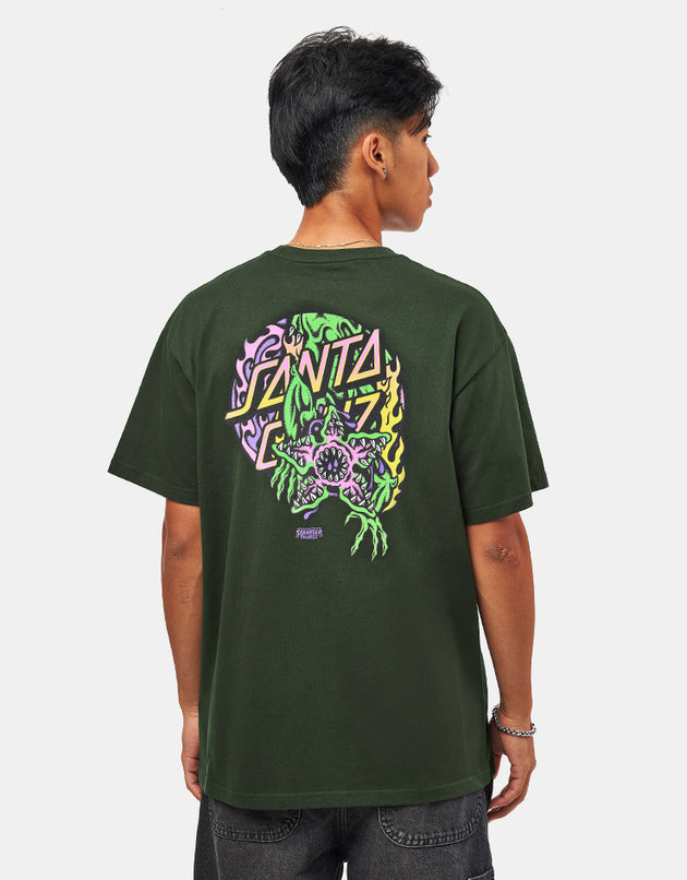 Santa Cruz x Stranger Things Demogorgon Dot T-Shirt - Forest