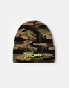 Dungeon Scrawl Logo Beanie - Jungle Camo/Neon Yellow