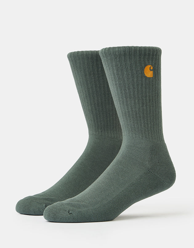 Carhartt WIP Chase Socks - Velvet Green/Gold