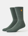 Carhartt WIP Chase Socks - Velvet Green/Gold