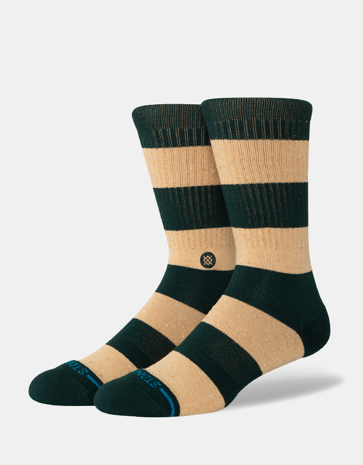 Stance Nep Stripe Crew Socks - Pine