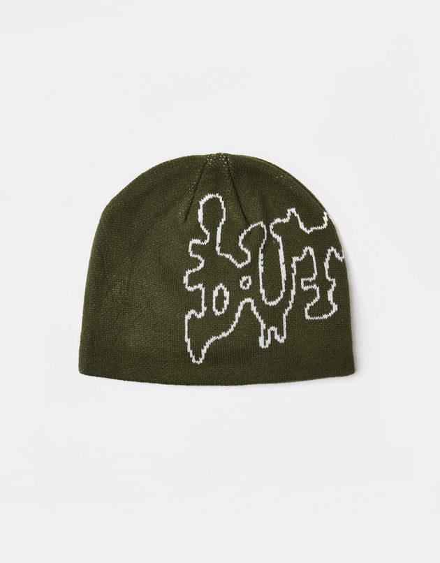 Butter Goods Blotch Skully Beanie - Fatigue