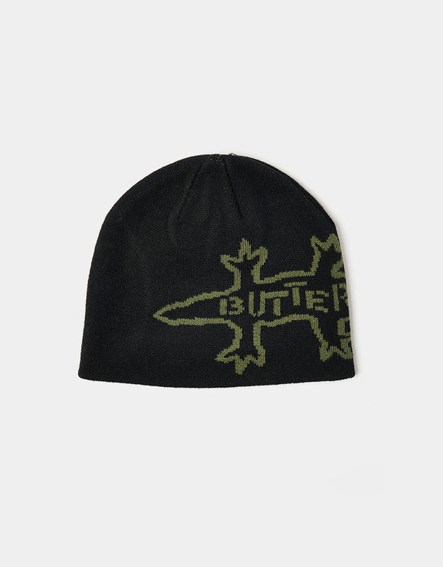 Butter Goods Reptile Skully Beanie - Black