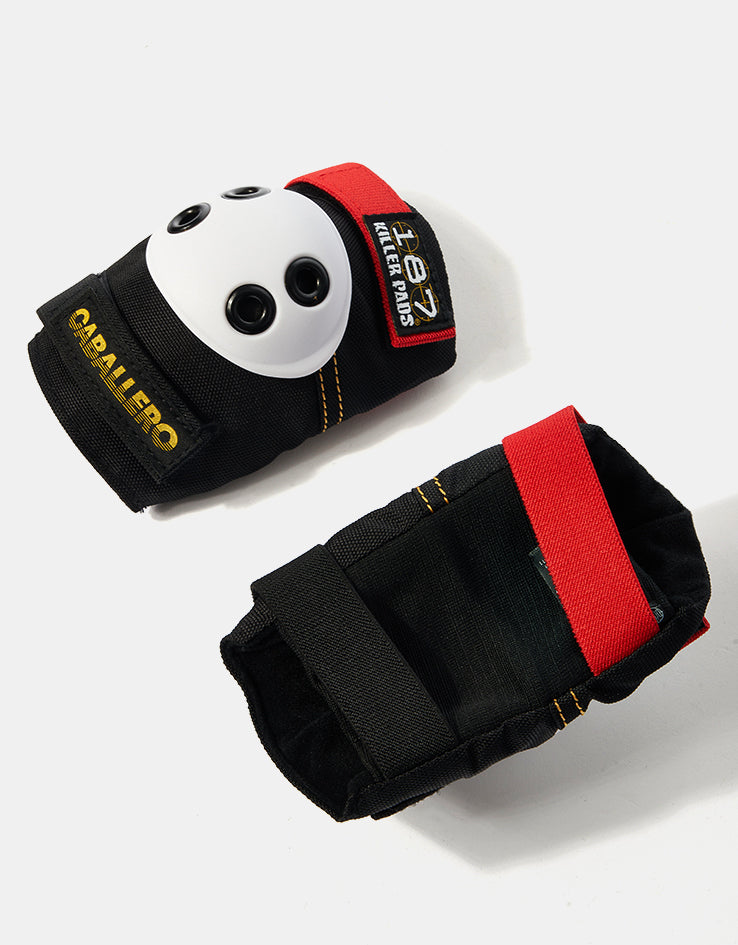 187 Killer Pads Caballero Dragon Signature Junior Six Pack Pad Set - Black/Red/Gold