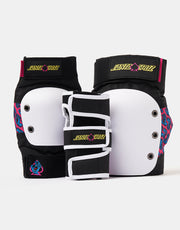 Pro-Tec x Santa Cruz Street Junior Triple Pad Set - Black/White/Pink
