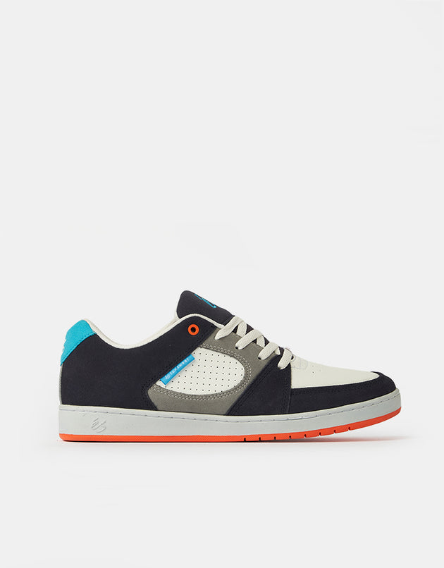 éS Accel Slim Skate Shoes - Navy/Grey/Orange