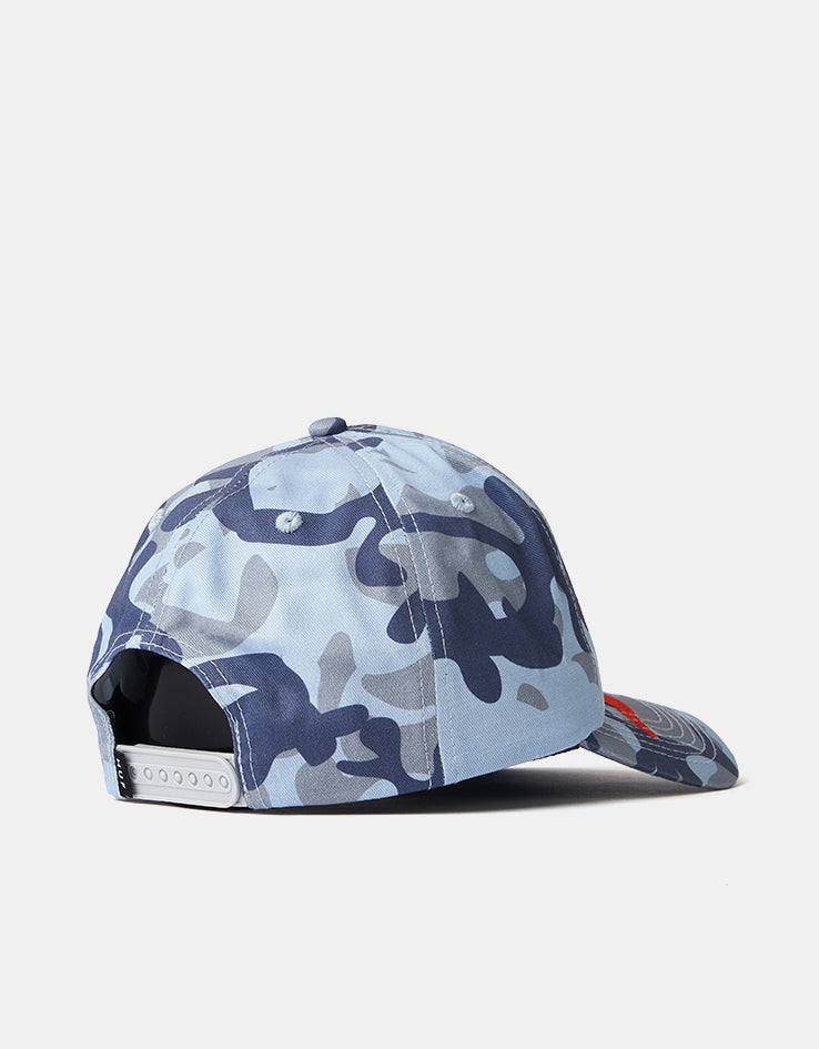 HUF Noble Camo 6 Panel Snapback Cap - Ice Blue