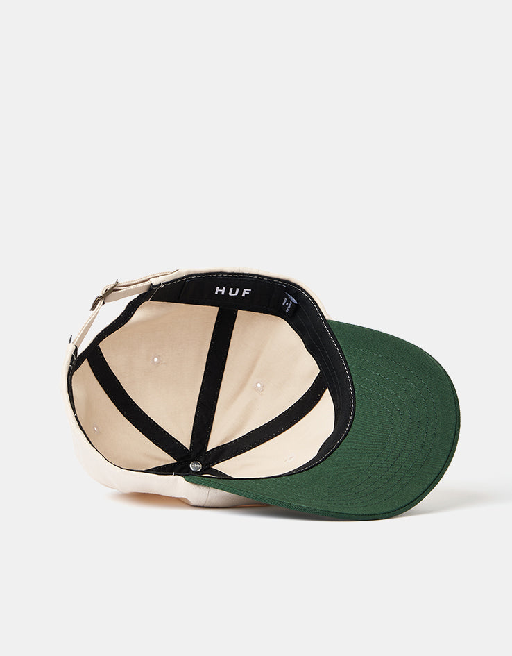 HUF Worldwide Clothiers 6 Panel Curved Visor Cap - Forest Green