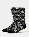 HUF Arctic Plantlife Fuzzy Crew Socks - Black