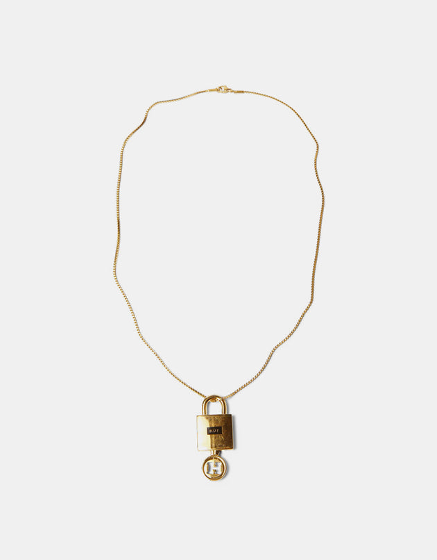 HUF Lock & Key Pendant - Gold
