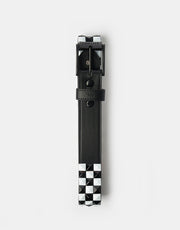 Lowlife Triple S Studded Leather Belt - Black and White