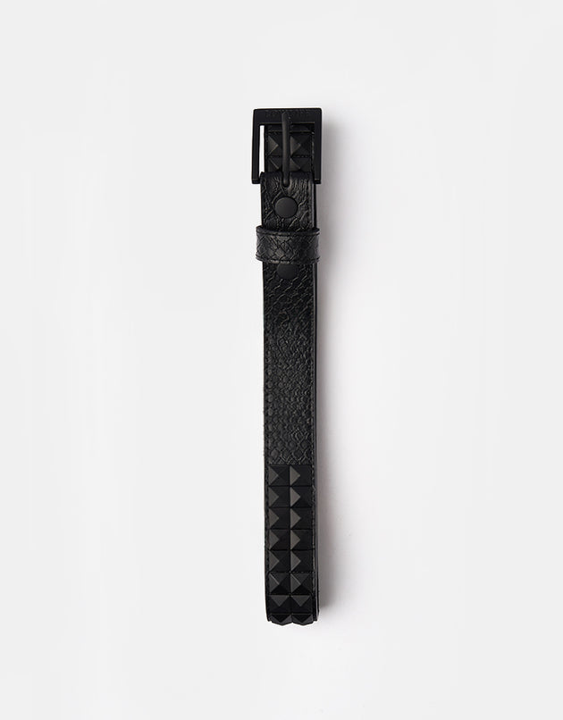 Lowlife Dub Leather Belt - Black Snakeskin