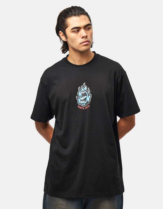Santa Cruz Screaming Flame Front T-Shirt - Black