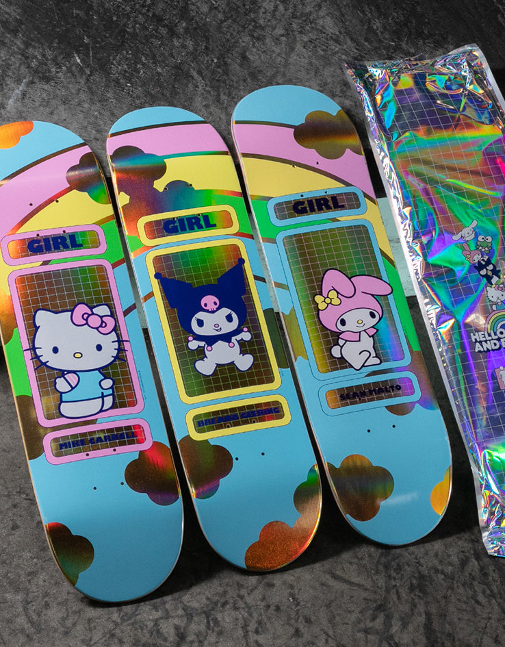 Girl Carroll Hello Kitty Rainbow 'BLIND BAG' G053 Skateboard Deck - 8.5"