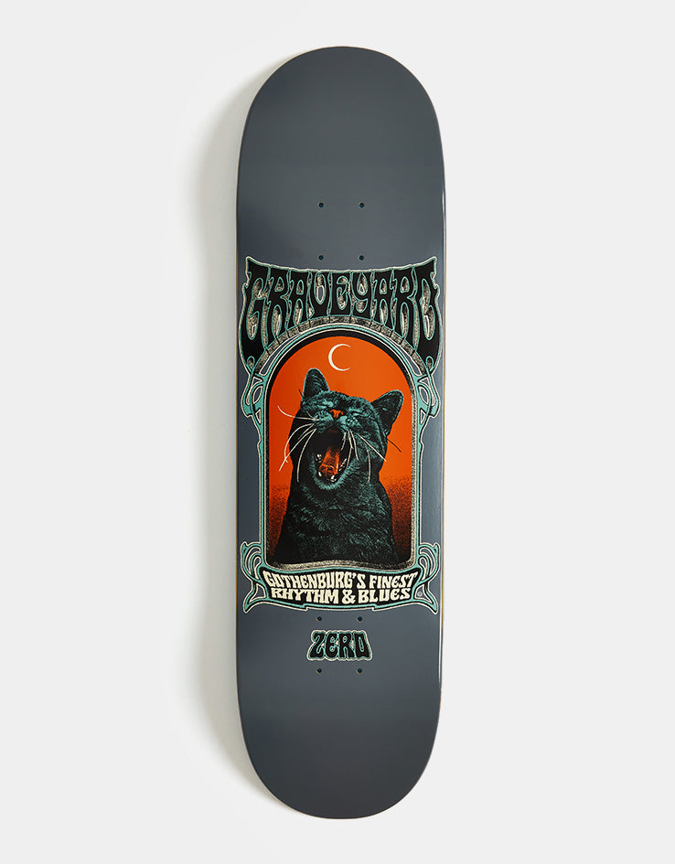 Zero x Graveyard Screaming Cat Skateboard Deck - 8.5"