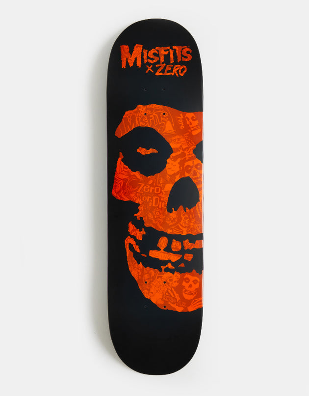 Zero x Misfits Fiend Skull Collage Skateboard Deck - 8.5"