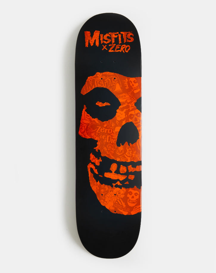 Zero x Misfits Fiend Skull Collage Skateboard Deck - 8.5"
