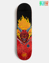 Santa Cruz x Stranger Things Hellfire Club Flames Skateboard Deck - 9"