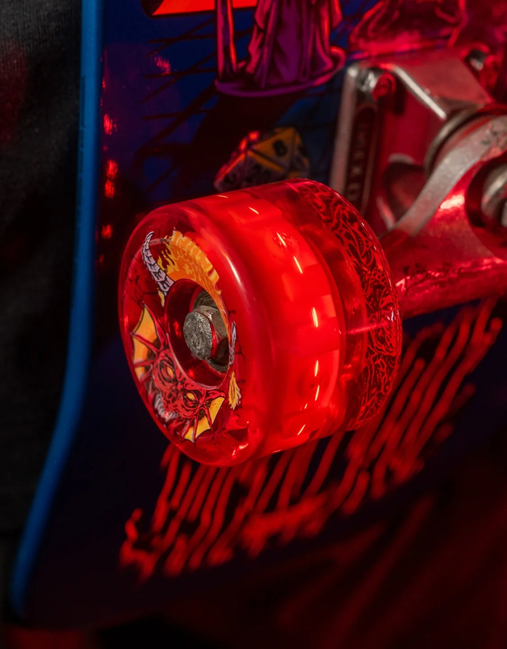 Santa Cruz x Stranger Things Hellfire Club OG Light Ups Skateboard Wheels - 66mm