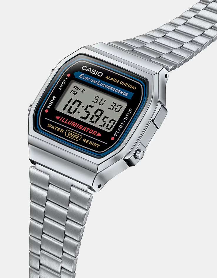 Casio A168WA-1YES Watch - Silver