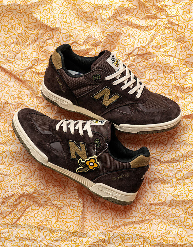 New Balance Numeric x Krooked Tom Knox 600 Skate Shoes - Brown
