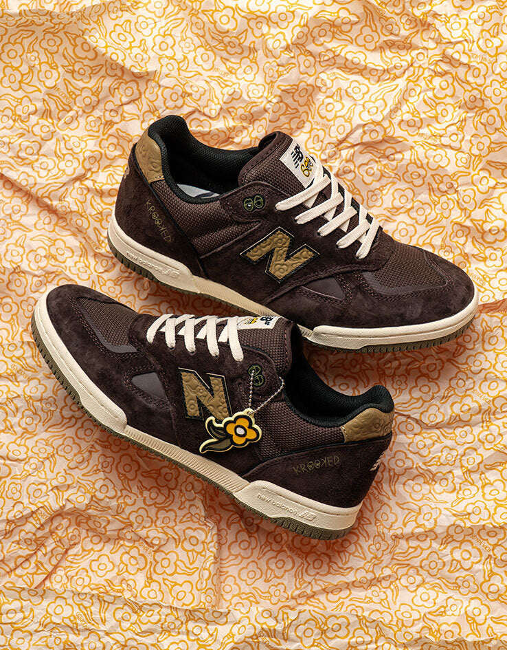 New Balance Numeric x Krooked Tom Knox 600 Skate Shoes - Brown