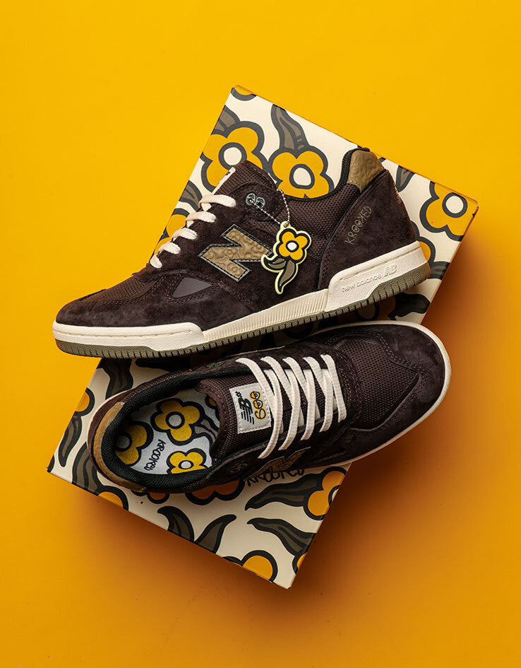 New Balance Numeric x Krooked Tom Knox 600 Skate Shoes - Brown