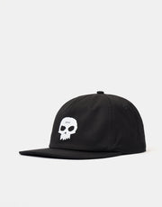 Zero Single Skull 5 Panel Cap - Black