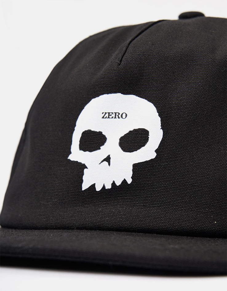 Zero Single Skull 5 Panel Cap - Black