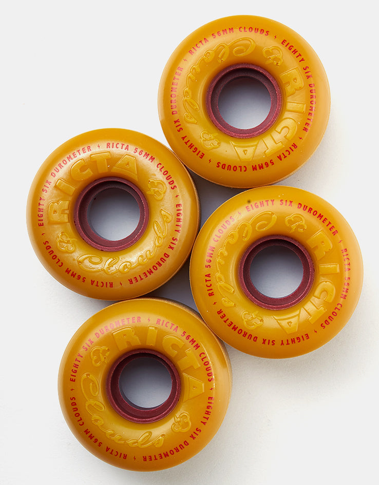 Ricta Clouds Mustard 86a Skateboard Wheels - 56mm