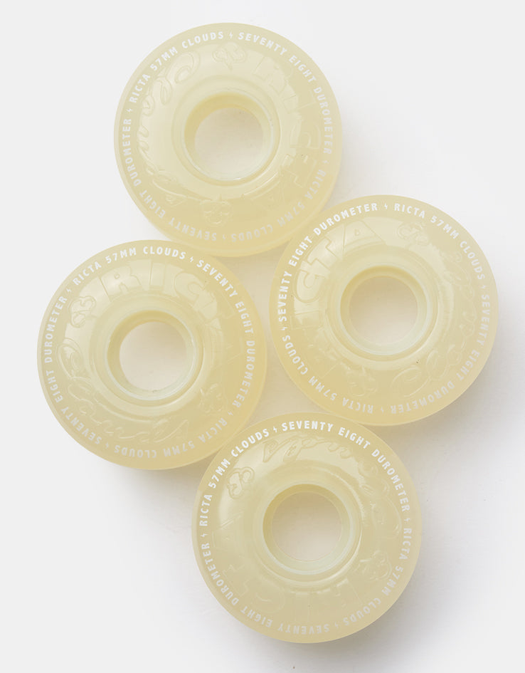 Ricta Clouds GITD Aqua 78a Skateboard Wheels - 57mm