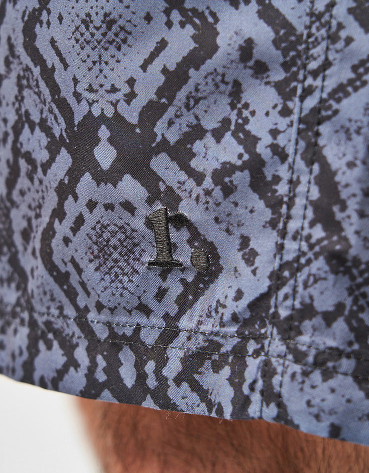 Route One Swim Shorts - Snakeskin (Charcoal)