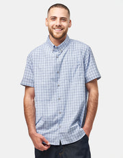 Route One Stanley S/S Plaid Shirt - Blue