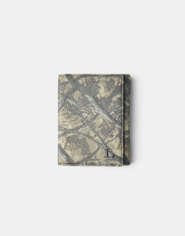 Route One Tri-Fold Canvas Wallet - Tree Camo (Green)
