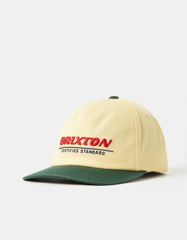 Brixton Certified Strapback Cap - Washed Celestial Yellow/Mediterranean Teal