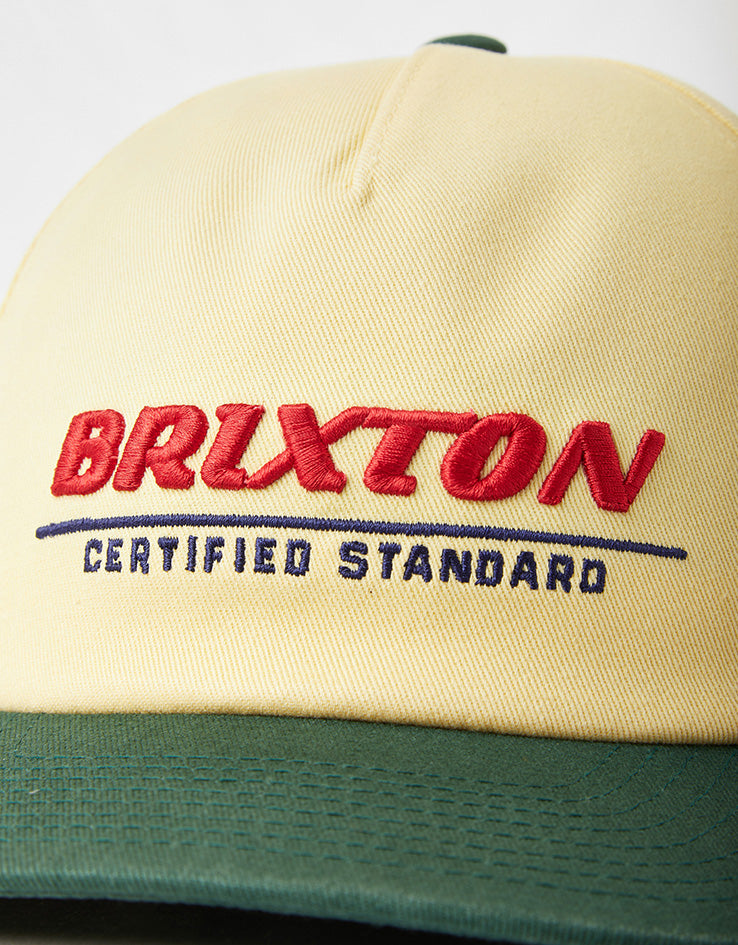 Brixton Certified Strapback Cap - Washed Celestial Yellow/Mediterranean Teal