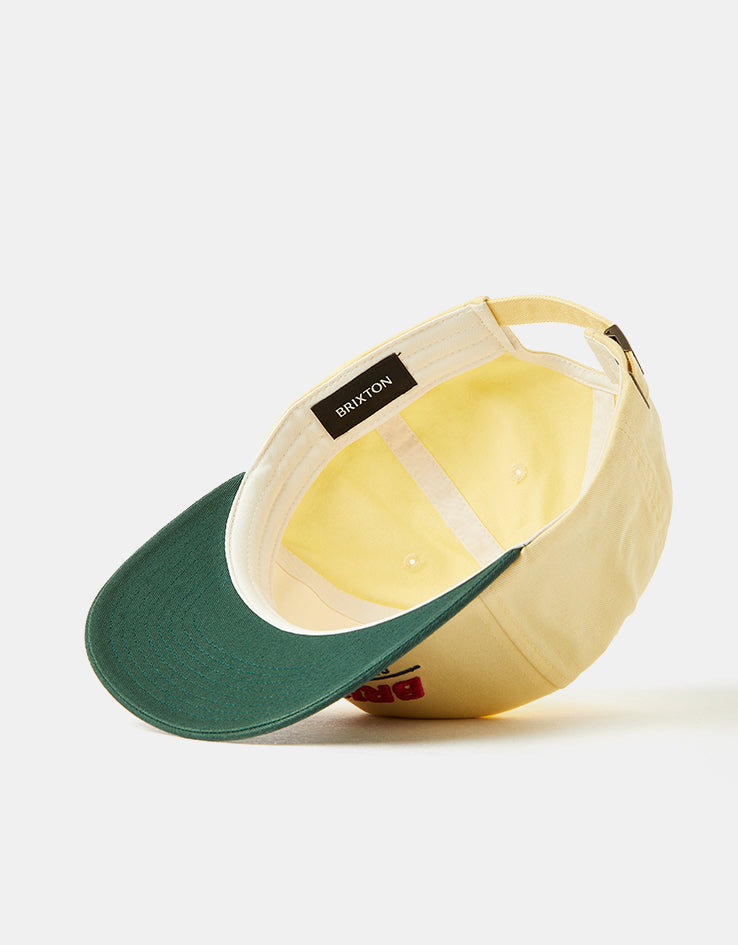 Brixton Certified Strapback Cap - Washed Celestial Yellow/Mediterranean Teal
