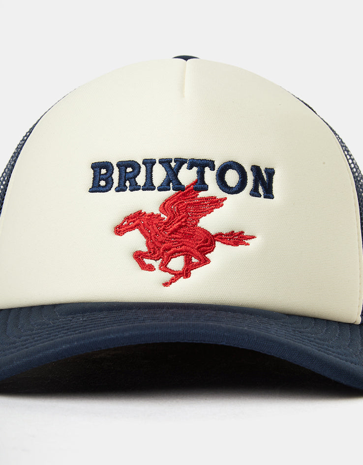 Brixton Pegasus Netplus Trucker Cap - Whitecap/Navy