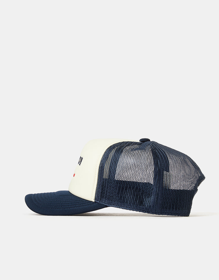Brixton Pegasus Netplus Trucker Cap - Whitecap/Navy