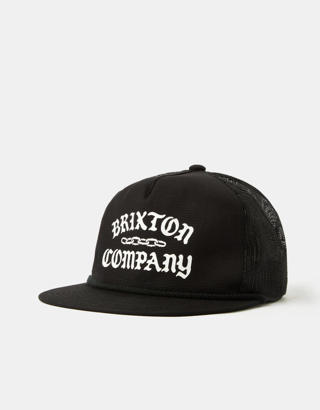 Brixton Chains Netplus Trucker Cap - Black/Black